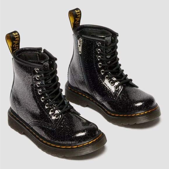 *Never Worn* Dr. Martens Toddler 1460 Glitter Lace-Up Boots - Picture 1 of 9